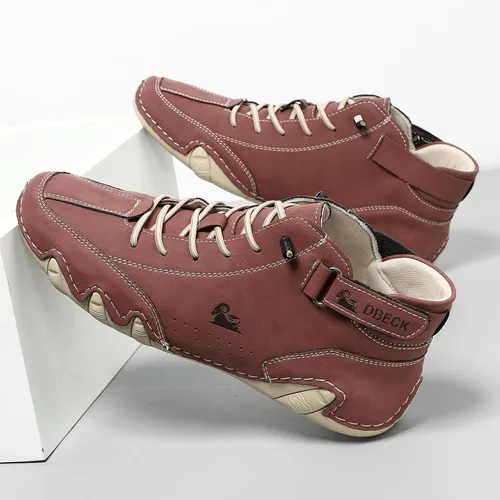 Vista 9 de JishinGal Botas Chukka de ante para hombre, ligeras, descalzas, para caminar, al aire libre, informales, italianas, hechas a mano, de caña alta, sin