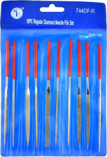 Vista 6 de SE Juego de limas de agujas de diamante de 10 piezas con grano 150 - 744DF-R