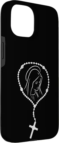 Vista 12 de iPhone 16 Rosario Virgen María Dios Jesús Fe Religioso Católico Estuche de Regalo