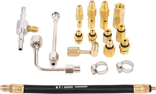 Vista 8 de JIFETOR Kit de medidor de presión de bomba de inyección de combustible, kit de manómetro de prueba de inyector de gasolina de gasolina, combustible