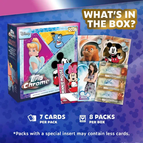 Vista 9 de Topps Chrome Disney 2026 - Sellado de fábrica - Mega Box
