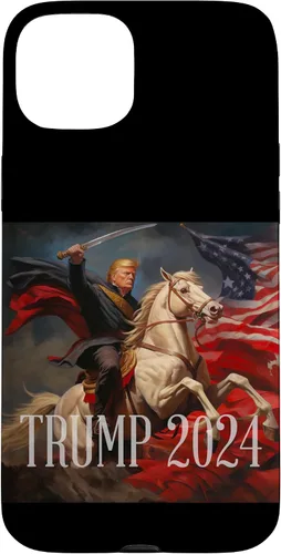 Vista 9 de iPhone 16 Donald Trump - 2024 - American Flag - Horse - Funda de espada