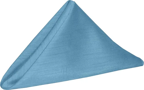 Vista 19 de Ultimate Textile -1 docena - Reversible Shantung Satin - Majestic - Servilletas de tela Majestic de 20.0 x 20.0 in, color azul bígaro Periwinkle