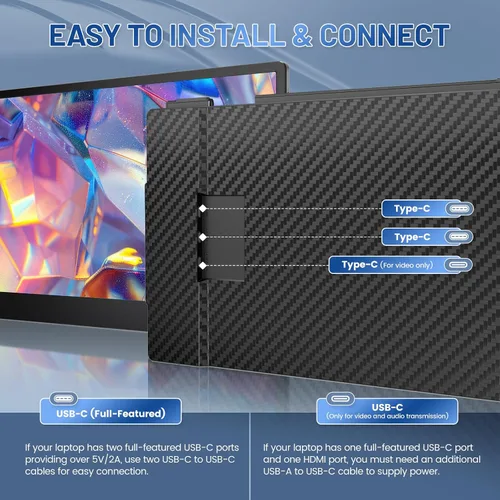 Vista 4 de Teamgee Extensor de pantalla portátil IPS Monitor portátil 14.2