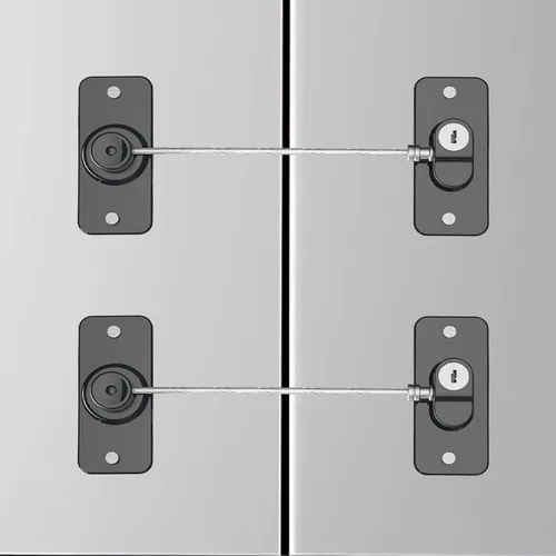 Vista 9 de Cerradura para refrigerador con llave, cerraduras para refrigerador, congelador, armarios y cajones, freidora de aire para horno, armarios