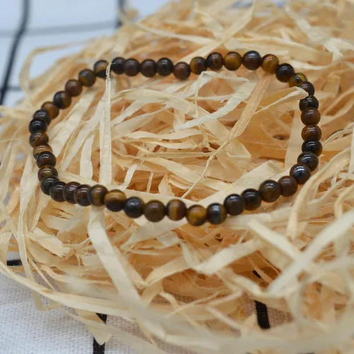 Vista 4 de Pulsera de piedras preciosas naturales con cuentas de 532 de pulgada, para parejas