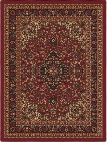 Vista 7 de Ottohome Collection - Alfombra persa de pasillo con diseño oriental, color rojo
