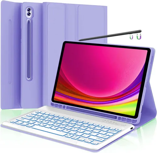 Vista 17 de Funda para teclado para Samsung Galaxy Tab S6 Lite de 10.4 pulgadas 2024 2022/2020 SM-P610/P613/P615/P619, funda para teclado Bluetooth inalámbrico