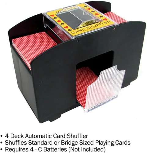 Vista 8 de Mezclador de cartas automático de 4 barajas Trademark Poker
