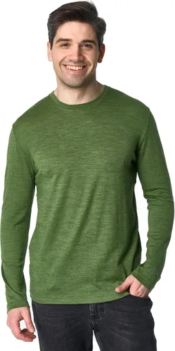 Vista 22 de Camisas 100% de lana merino para hombre, ropa interior térmica, capa base 190 negro