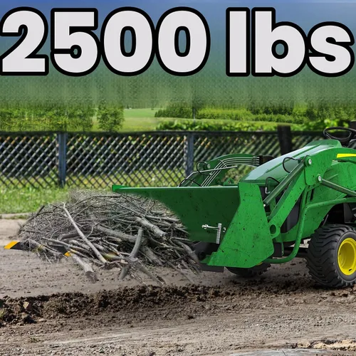 Vista 2 de YITAMOTOR - Abrazadera de 2500 libras en horquillas de escombros para cargador de cucharón de tractor de 48 pulgadas