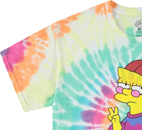 Vista 3 de The Simpsons Bart Simpson - Camisa clásica para hombre, Homer, Bart, Lisa, camiseta de teñido anudado