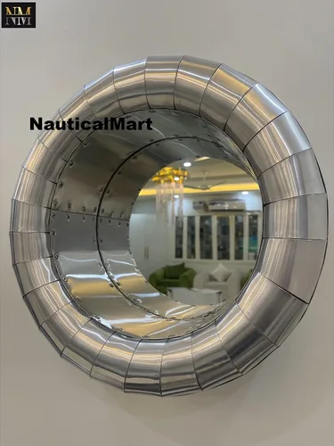 Vista 5 de NauticalMart Espejo de carenado con motor aviador Jet de 15 pulgadas - Decoración de montaje en pared Spitfire
