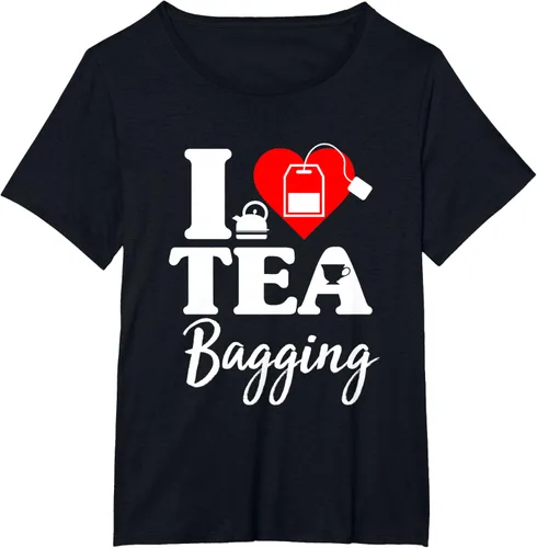 Vista 30 de Camiseta con texto en inglés "I Love Tea Bagging", divertida camiseta para bebedores de té, Negro