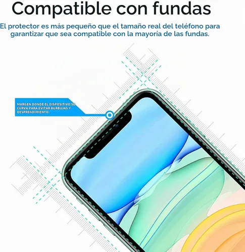 Vista 4 de amFilm OneTouch Protector de pantalla de vidrio para iPhone 11, iPhone XR (6.1 pulgadas) con kit de fácil instalación, vidrio templado, paquete de 2