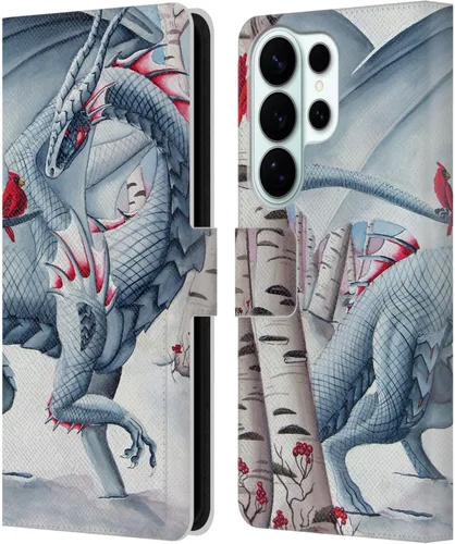 Vista 97 de Head Case Designs Officially Licensed Carla Morrow Galactic Entrancement Dragons Leather Wallet Case Compatible with Samsung Galaxy A07 4G