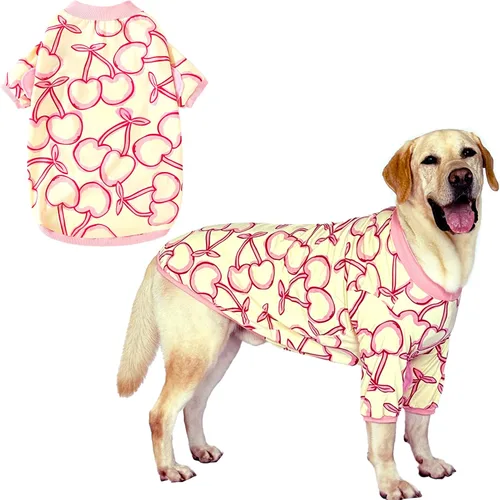 Vista 17 de Camisetas de algodón para perros, con estampado de dinosaurios, pijamas para mascotas, transpirable, ropa elástica para perros pequeños