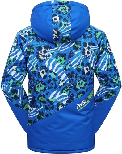 Vista 2 de PHIBEE Chaqueta de esquí impermeable transpirable para niños grandes
