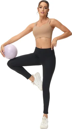 Vista 6 de Attifall Sujetador deportivo con tirantes y copa CD, espalda cruzada, para yoga, entrenamiento, correr, gimnasio, deportes