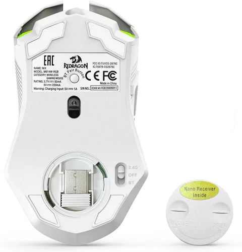 Vista 14 de Redragon Mouse para juegos, mouse inalámbrico para juegos con 8000 DPI, ratones para juegos de PC con botón de fuego, mouse ergonómico programable