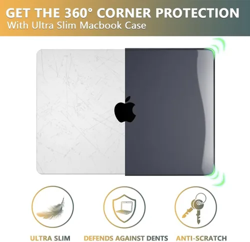 Vista 6 de Funda compatible con MacBook Air de 11 pulgadas A1465 A1370, carcasa rígida de plástico, cubierta de teclado y protector de pantalla y adaptador USB