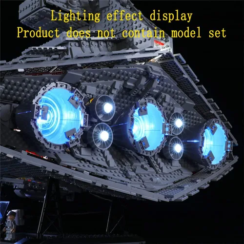 Vista 7 de GEAMENT Kit de luces LED (control remoto) compatible con Lego Imperial Star Destroyer - para 75252 (juego de modelos no incluidos)