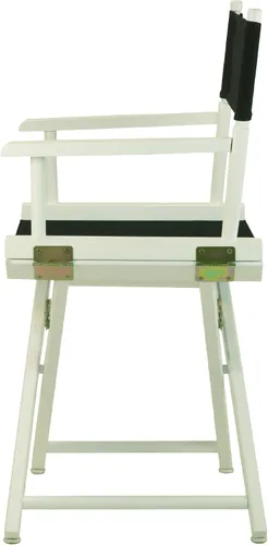 Vista 6 de Casual Home - Silla de director de 18.0 in, marco blanco con lona negra