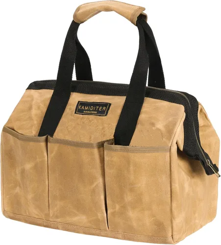Vista 9 de Bolsa de herramientas de 13 pulgadas, bolsa de herramientas resistente al agua, bolsa de herramientas con asa para herramientas, llaves inglesas