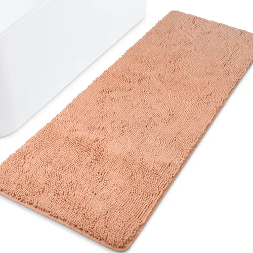 Vista 24 de Yeaban Alfombra de pasillo de baño de 24 x 72 pulgadas, antideslizante, alfombra de baño larga de felpilla gruesa, absorbente y lavable, alfombra