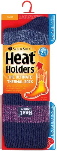 Vista 3 de HEAT HOLDERS Women's Thermal Stripe Socks Size 5-9 US