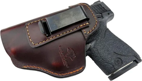 Vista 15 de Relentless Tactical IWB The Defender - Funda de cuero para pistolas S&W M&P Shield, GLOCK 17 19 22 23 32 33, Springfield XD & XDS, y pistolas