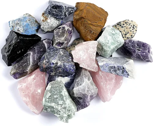 Vista 2 de KomeStone Rough Raw Colorful Rocks & Rock Tumbler - Recambio de pulido de granos, grano de pulido de alto rendimiento y piedras de cristal para otro