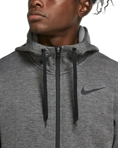 Vista 3 de Nike Therma-FIT - Sudadera con capucha de forro polar con cremallera completa (DR8826-071) Gris-Negro