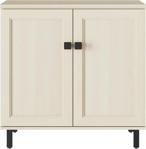 Vista 8 de FENSULN Gabinete de aparador de buffet multifuncional de casa de campo Moderna con estantes ajustables para cocina, barra de café, sala de estar