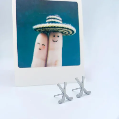 Vista 7 de Aretes de fútbol para mujereshombres, fútbol, béisbol, patinaje sobre hielo, hockey, aretes de acero inoxidable, aretes de béisbol, softball, aretes