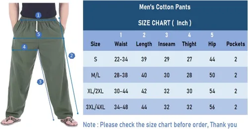 Vista 7 de Pantalones de yoga para hombre con cintura elástica de algodón