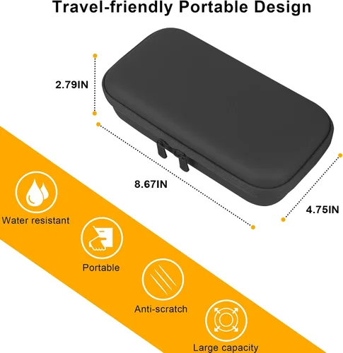 Vista 5 de BOVKE Estuche rígido de viaje para inhalador de asma, espaciador de inhalador para niños y adultos, máscaras, soporte para inhalador, bolsa