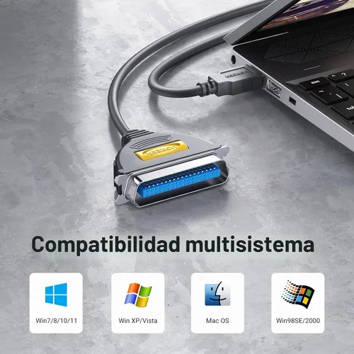 Vista 7 de UGREEN Adaptador de cable de impresora USB a puerto paralelo CN36 IEEE1284