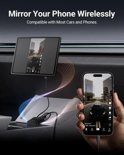 Vista 2 de ZUCWO Adaptador inalámbrico CarPlay y Car TV Mate compatible con convertidor HDMI para TV Stick/máquina de juegos, CarPlay HDMI multimedia 2 en 1