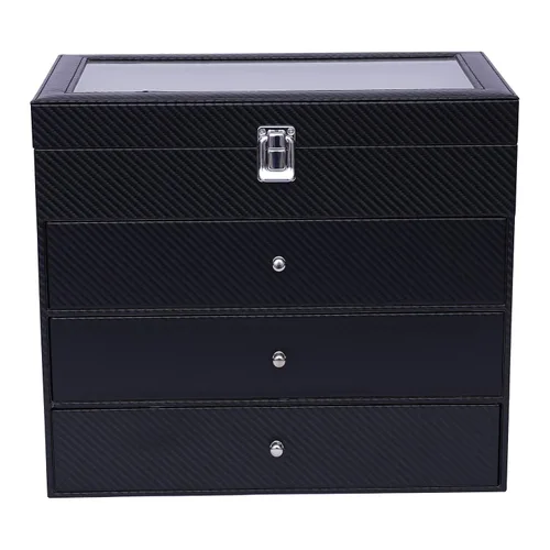 Vista 10 de TFCFL Estuche de peluquero profesional, kit de herramientas de peluquería negra, caja de herramientas portátil para estilista de viajes con Negro MM