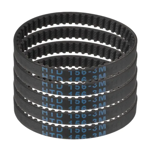 Vista 51 de uxcell 5 piezas HTD-3M Correa de distribución de goma 48 dientes, 144 mm de paso, 6 mm de ancho x 2,4 mm de altura, Correa de polea de distribución
