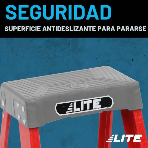 Vista 3 de LITE Taburete industrial de fibra de vidrio de 2 pies, capacidad de carga de 300 libras, tipo IA, LP-3011-02