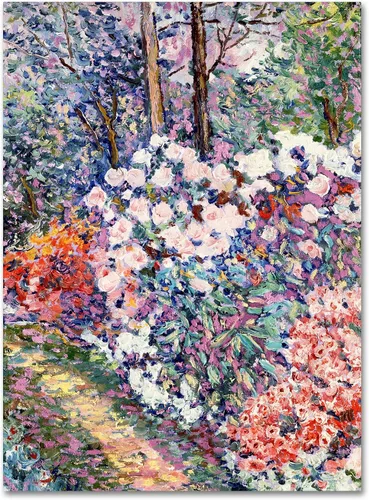 Vista 7 de Trademark Fine Art Manor Shadian - Lienzo decorativo para pared, diseño de flores en el bosque, con marco negro, 11 x 14 pulgadas