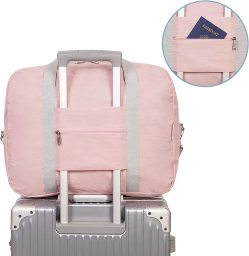 Vista 5 de For Spirit Airlines - Bolsa de viaje plegable de 18 x 14 x 8 pulgadas, bolsa de viaje para mujeres y hombres, 30 litros (rosa