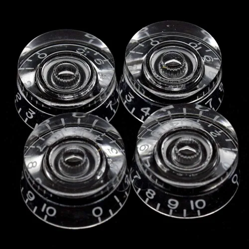Vista 12 de Dopro 2 piezas EE.UU. (Imperial) LP Manetas de velocidad de guitarra 24 ranuras finas Control para EE.UU. Les Paul/CTS Pots Ámbar