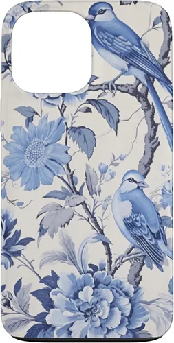 Vista 23 de Chinoiserie Floral Toile Blue and White Case for iPhone 16