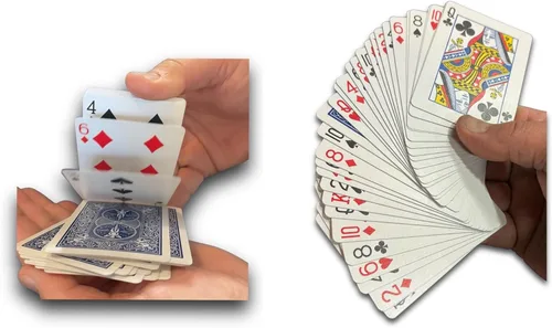 Vista 7 de Ilusiones de cartas para magos principiantes a profesionales: aparición, teletransporte, transformando milagros (Baraja Svengali azul)