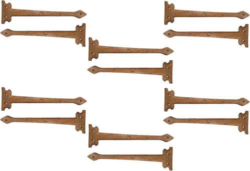 Vista 12 de Adonai Hardware Agee - Correa de aluminio resistente de 7 pulgadas con bisagra frontal falsa o falsa o falsa (paquete de 4, latón antiguo)