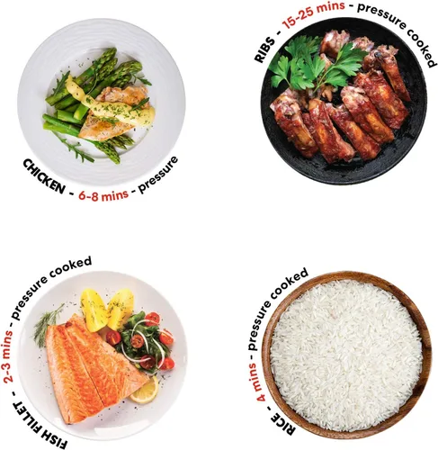 Vista 8 de Instant Pot NOVA 6 Olla a presión de 6 cuartos de galón, acero inoxidable/negro