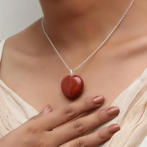 Vista 7 de Gempires Clear Quartz Heart Crystals Pendant Necklace, Heart Pendant Necklace for Women, Healing Necklace, 20 inches (18 + 2 Inch extender)